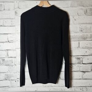 Retreat Black Ribbed Knit Cowl Neck Sweater Soft Stretch Pullover Small